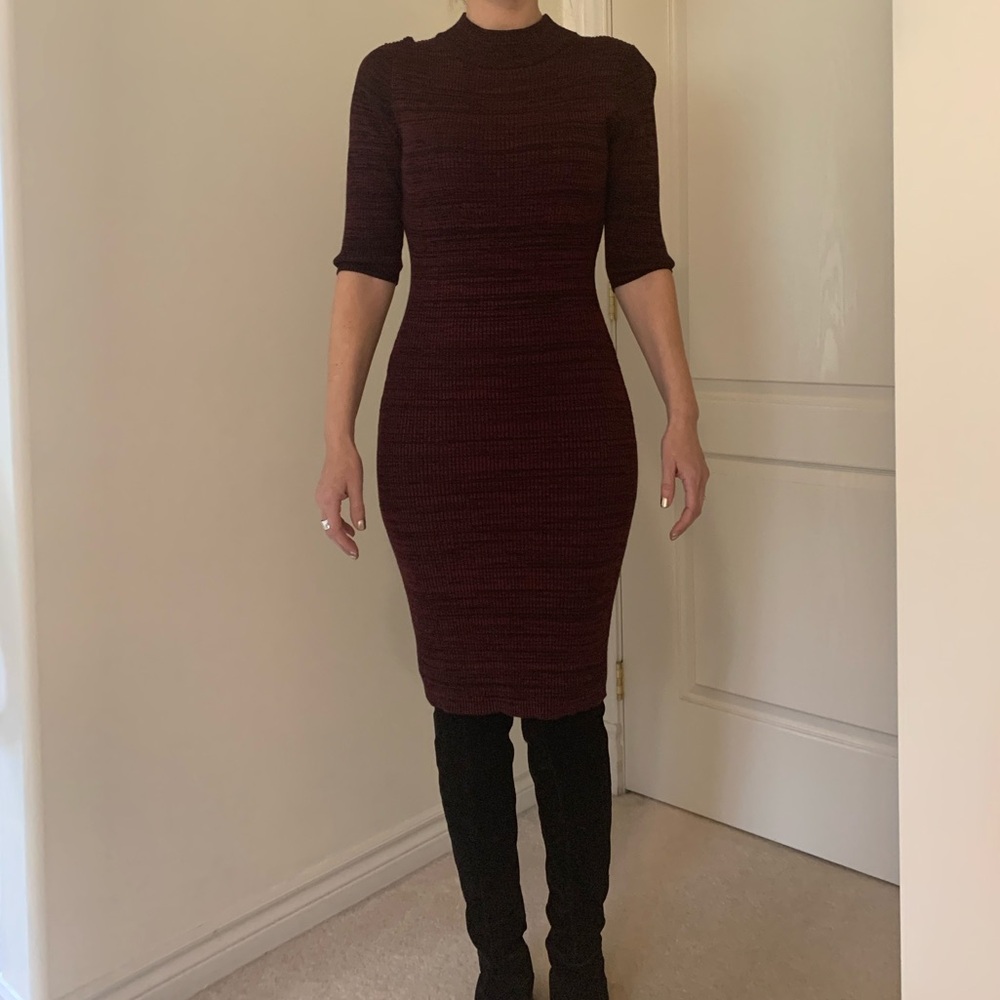Say What? Burgundy Midi Dress